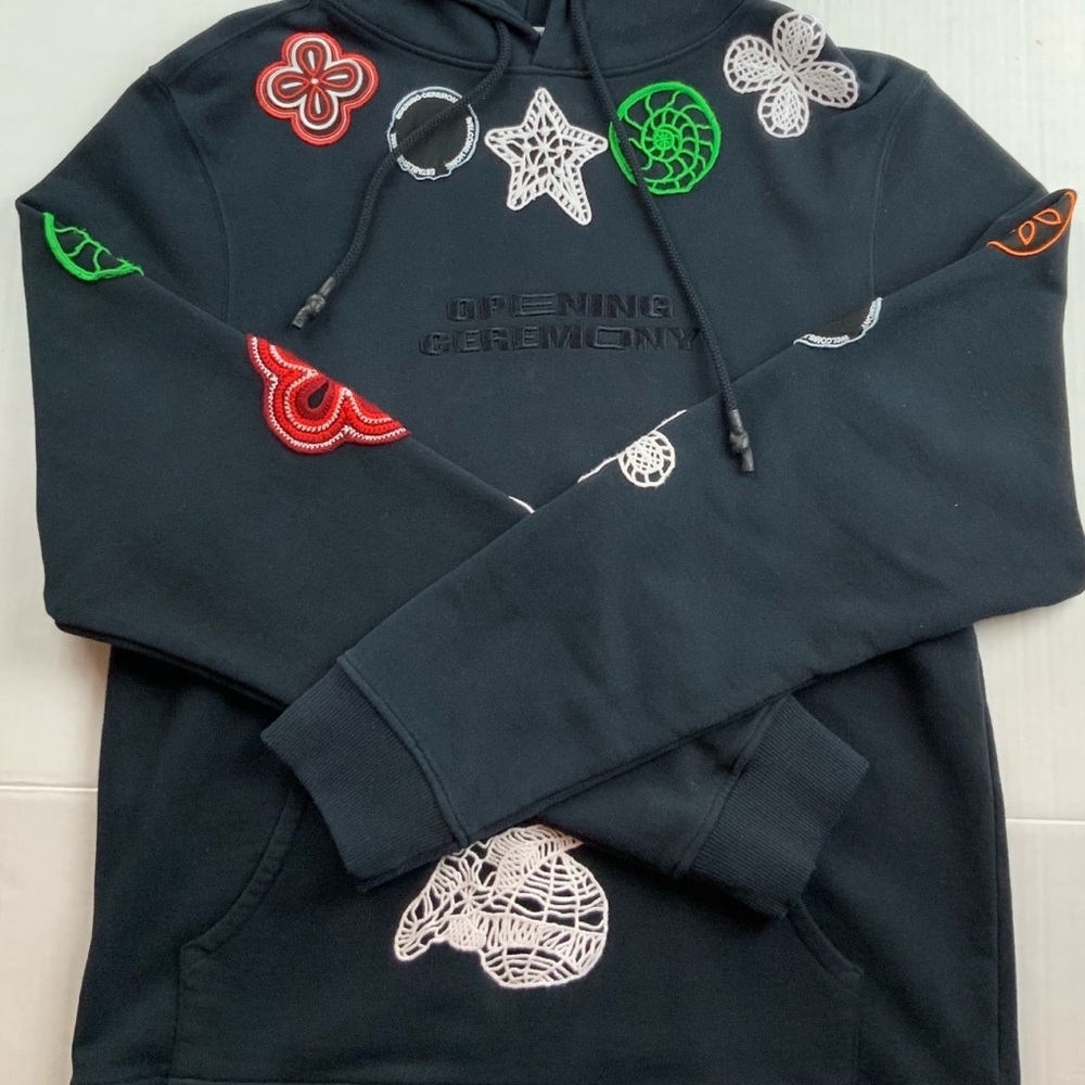 Opening Ceremony Patched Hoodie Size L